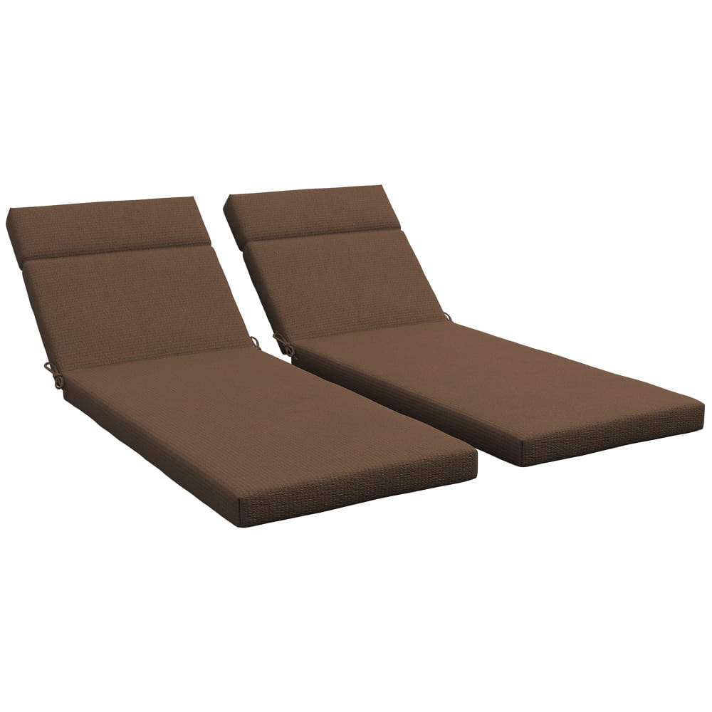 Lot de 2 matelas bain de soleil ép. 8 cm polyester marron