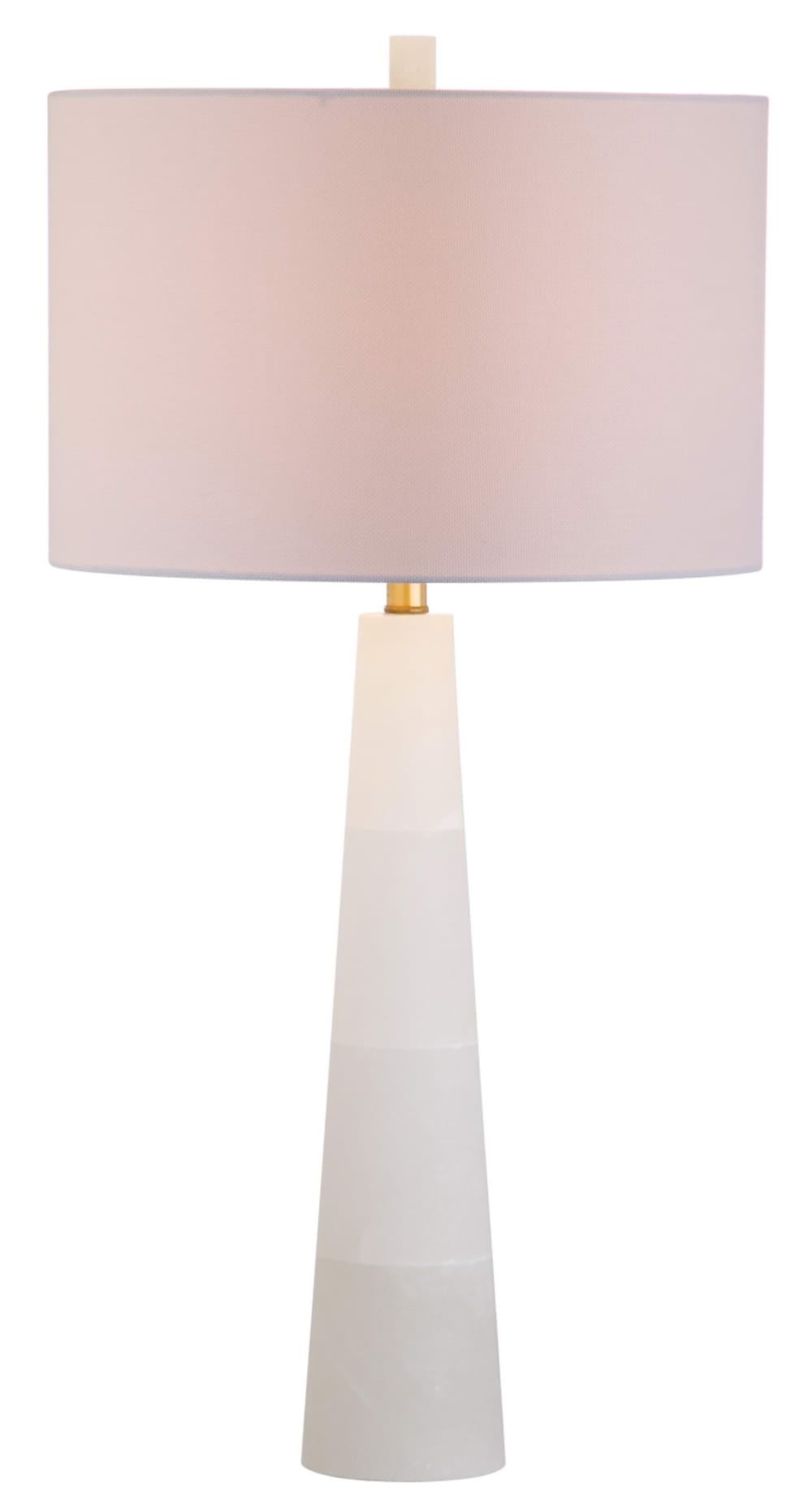 Lampe de table en albâtre blanc