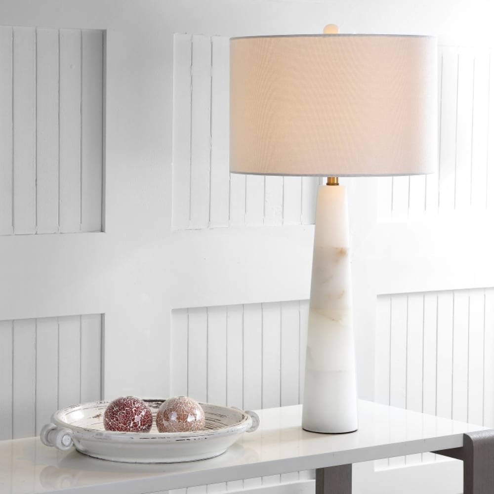 Tischlamp aus Alabaster, Weiß - Maisons Du Monde
