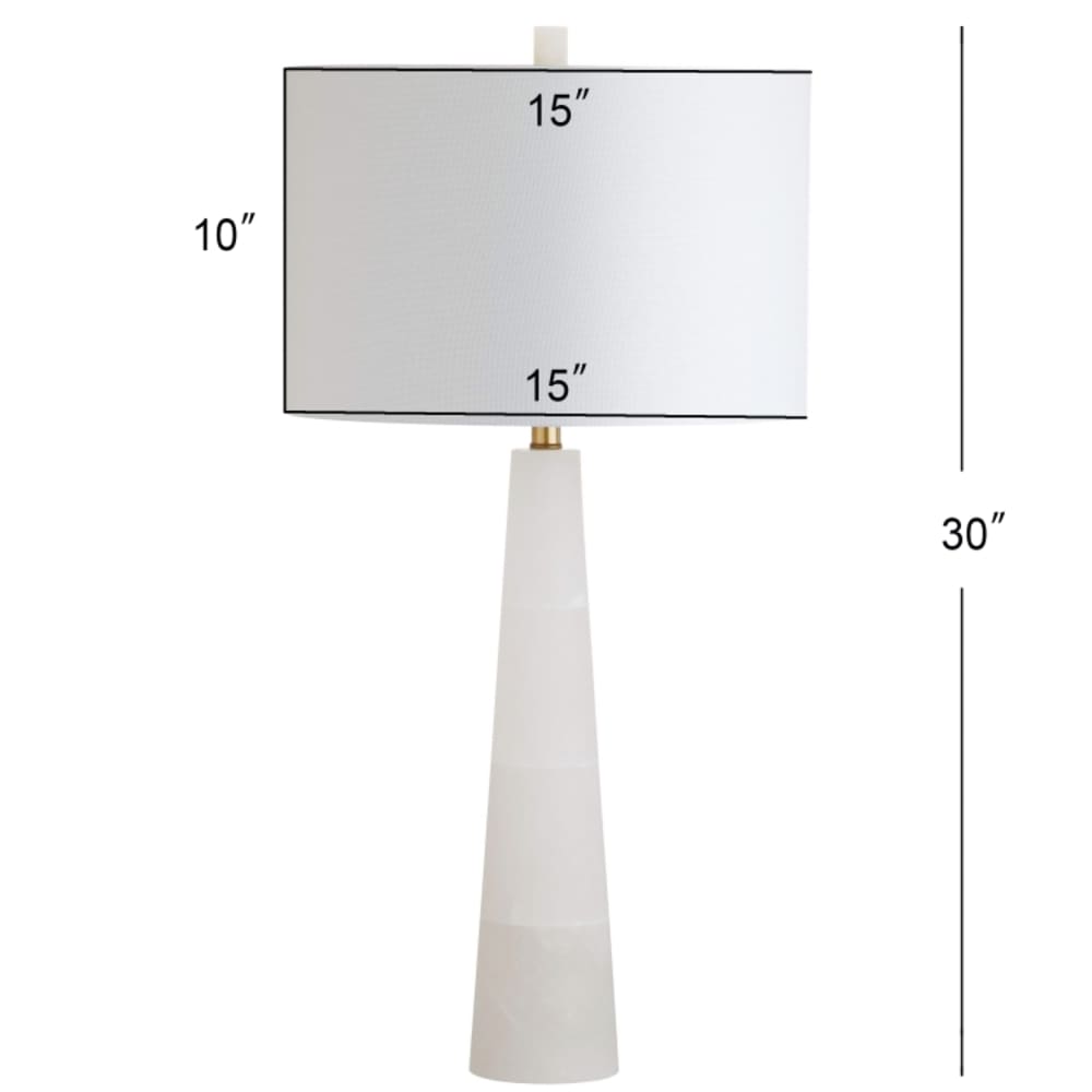 Lampe de table en albâtre, blanc — vue 4
