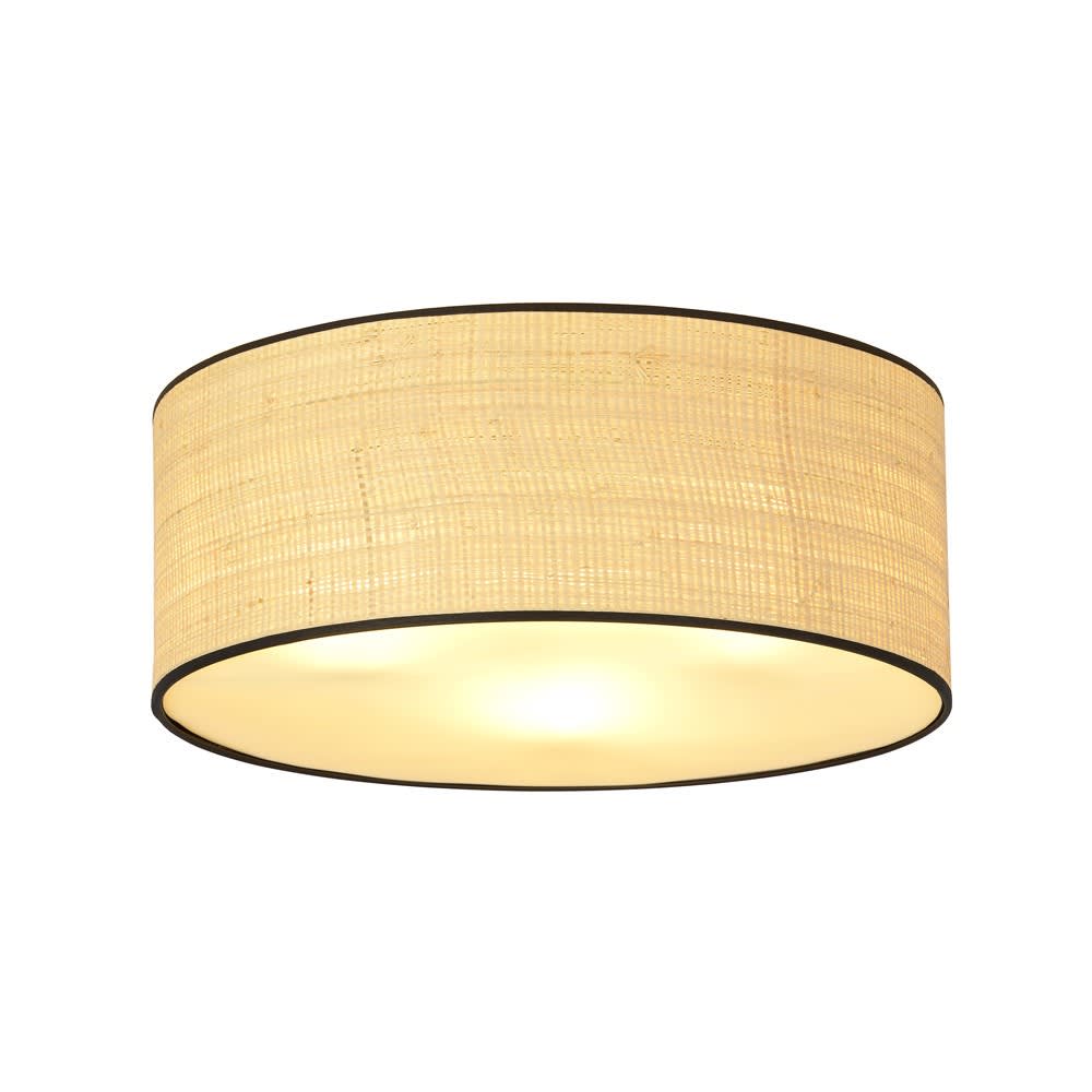 Plafonnier de style naturel avec abat-jour en rotin et diffuseur ø50cm — vue 4