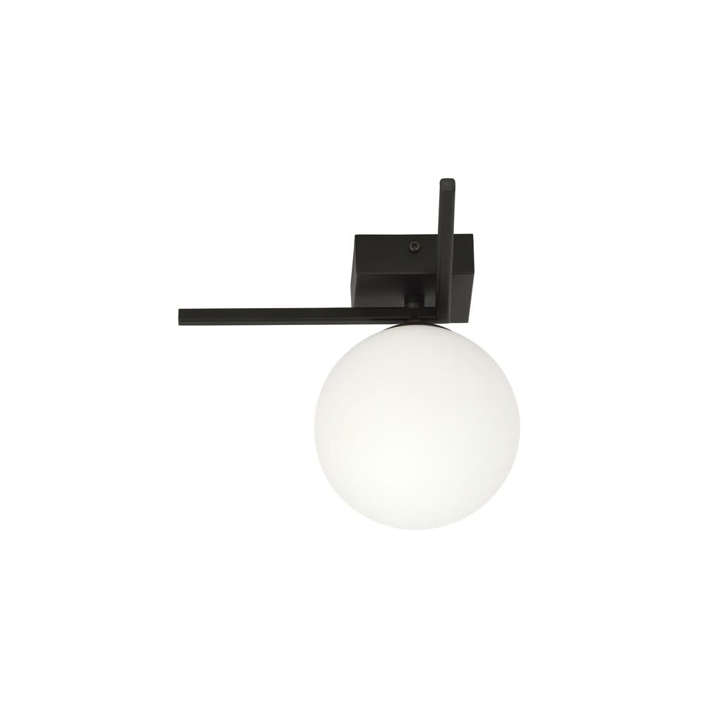 Plafonnier à structure irrégulière et 1 sphère en verre