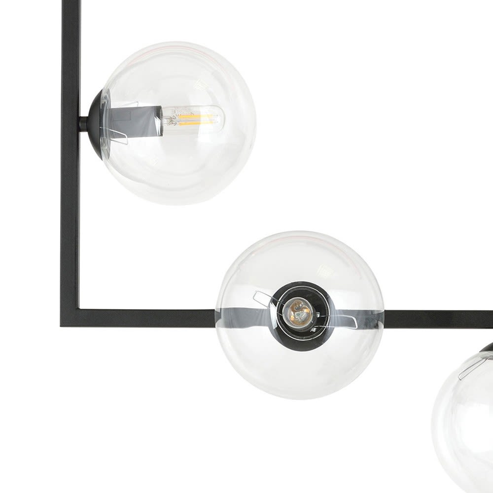 Plafonnier de style moderne avec 5 sphères transparentes — vue 4
