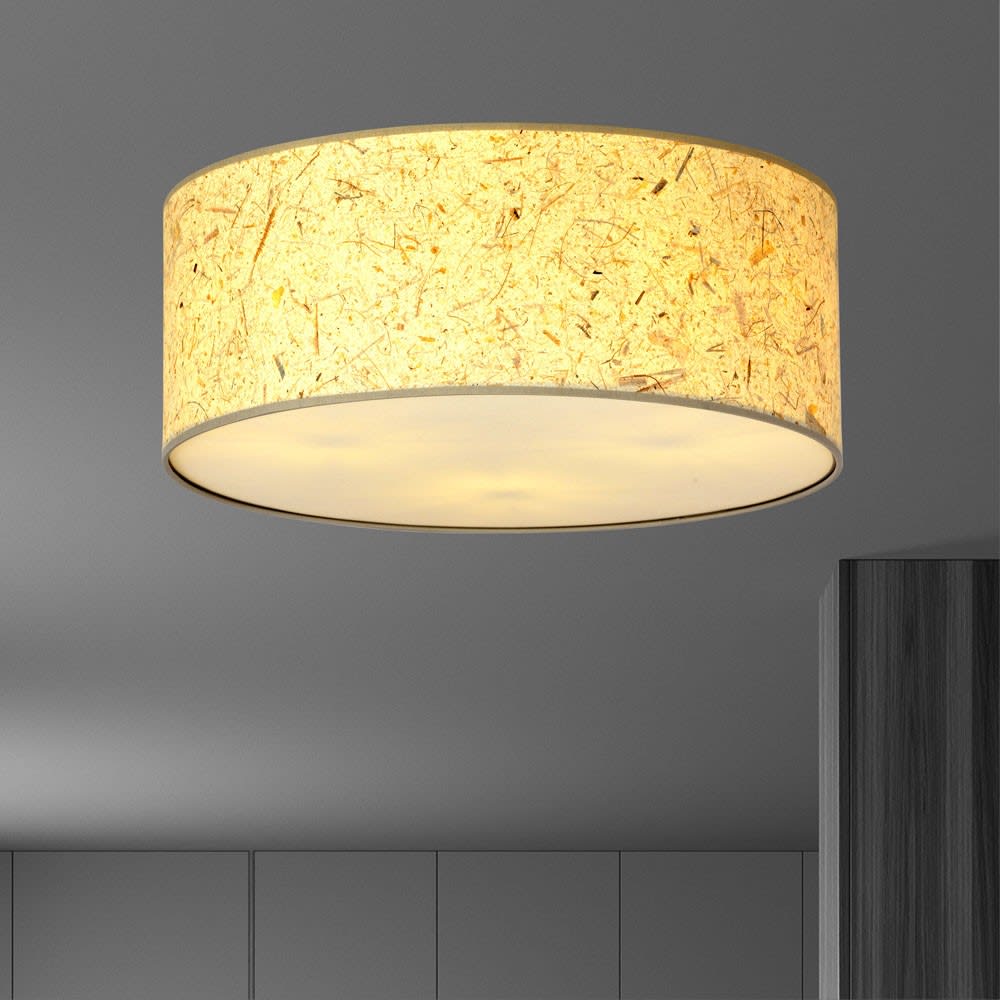 Plafonnier en métal de style rustique finition liège ø50cm — vue 3