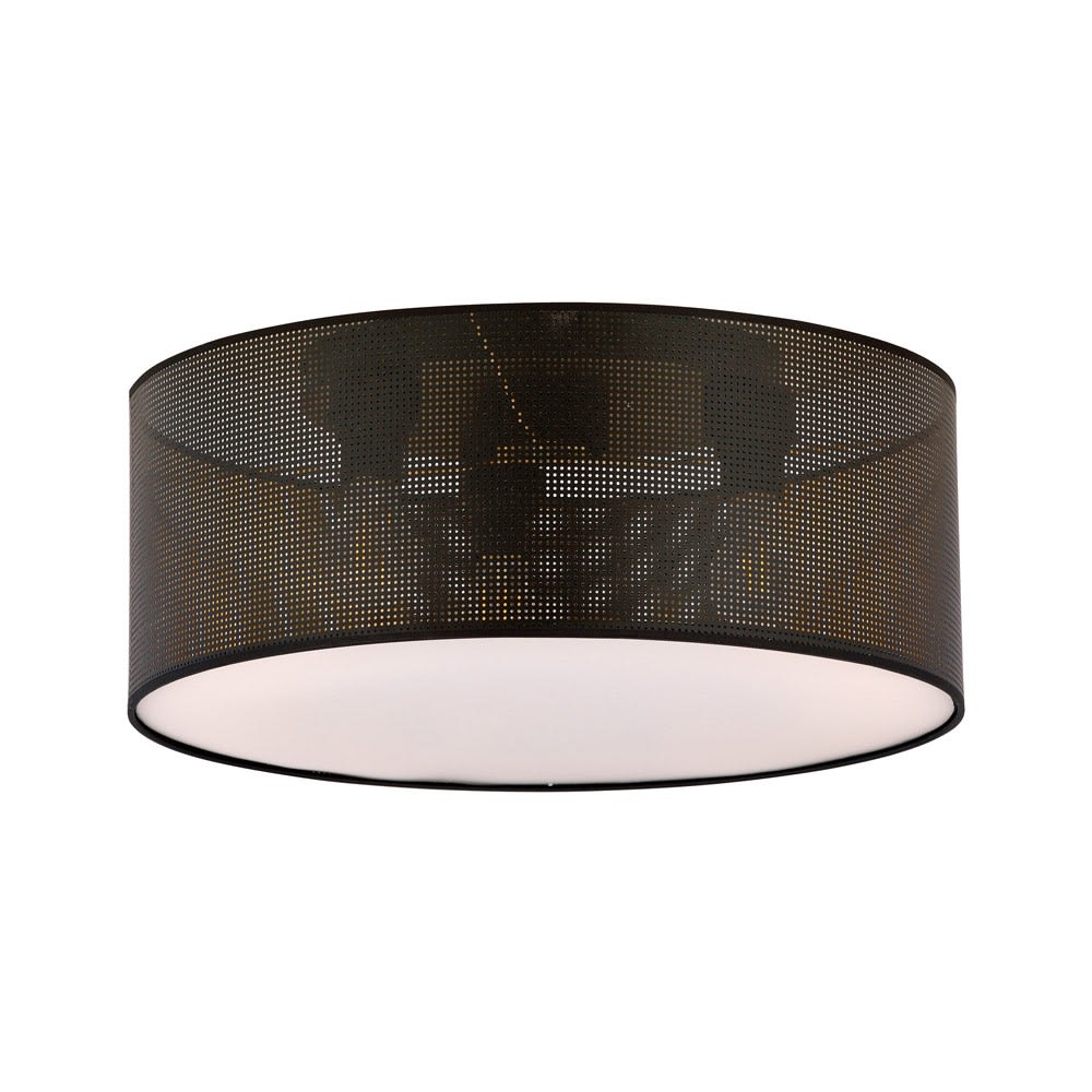 Wonderlamp Deckenleuchte im modernen Stil mit schwarzem Metalllampenschirm ø50 style modern - Stoff