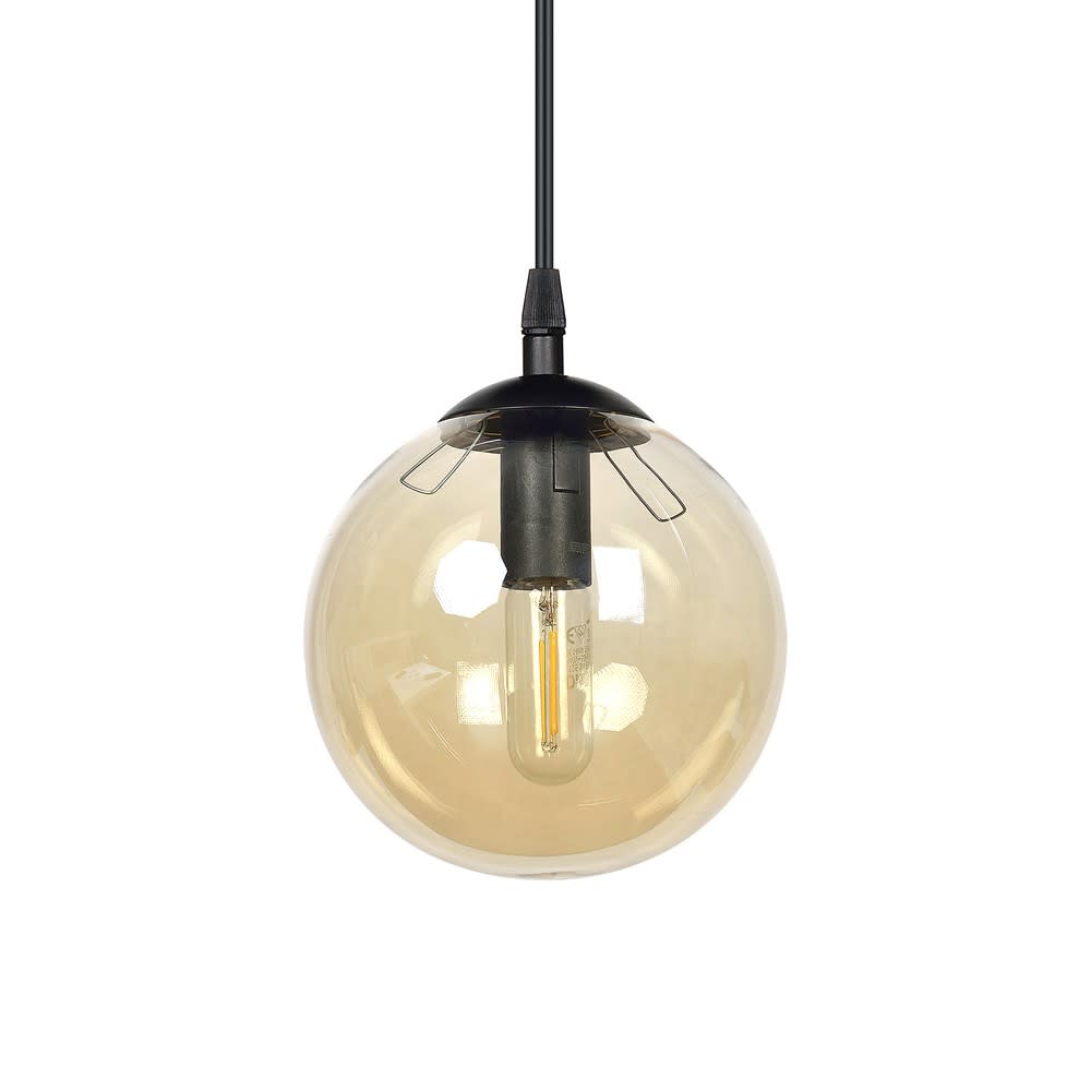 Suspension avec base ronde et câbles réglables ø40 ambre — vue 4