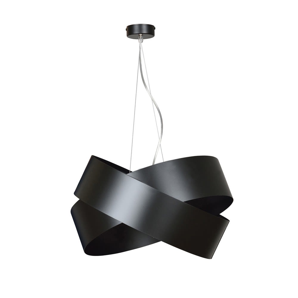 Wonderlamp Hängeleuchte im modernen Stil mit schwarzem Metalllampenschirm ø50 cm style modern - Metall