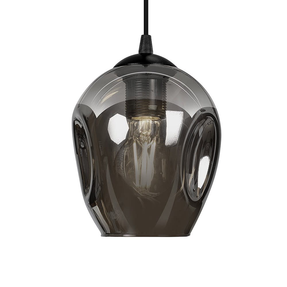 Suspension en métal gris et verre avec câble réglable Max. 200cm — vue 4