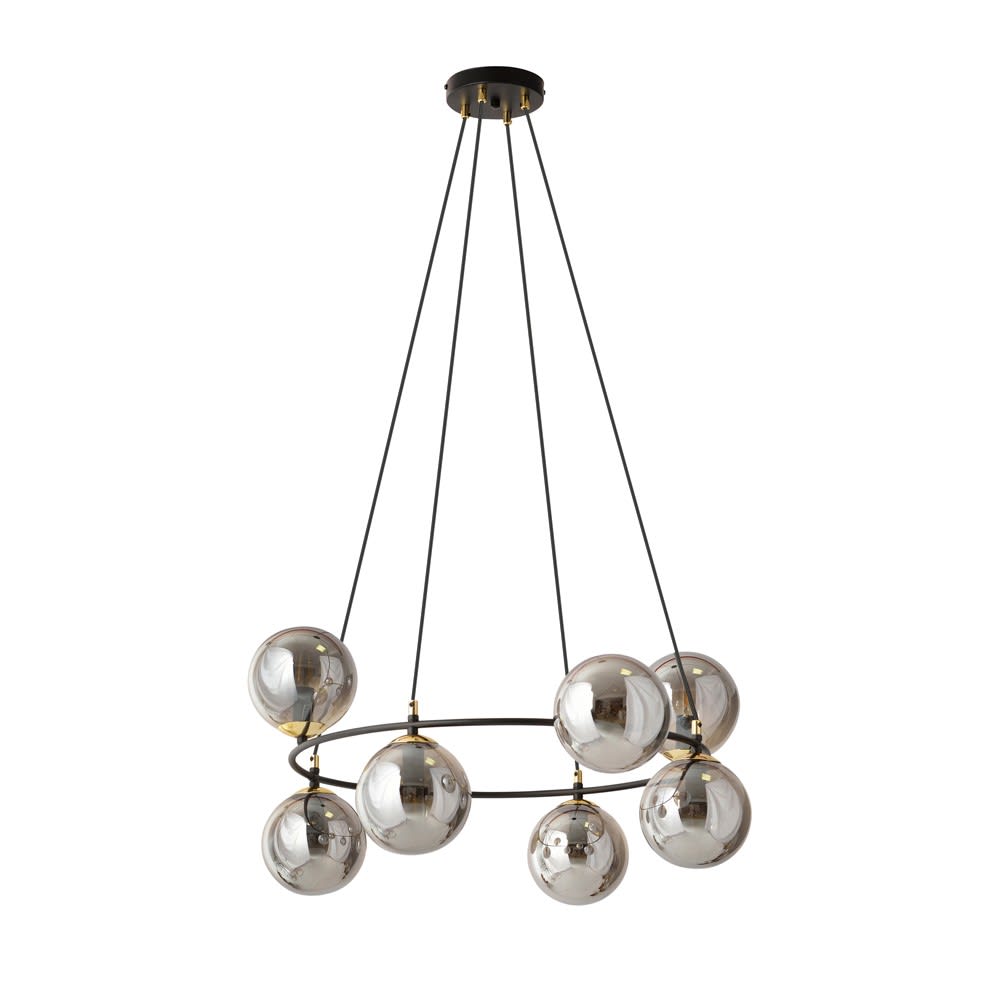 Suspension avec structure circulaire et 7 sphères en graphite