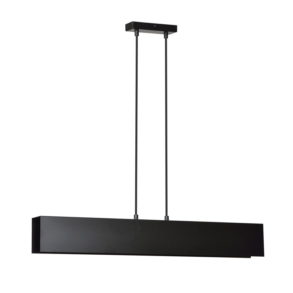 Wonderlamp Hängeleuchte mit schwarzer rechteckiger Metallstruktur 3xE27 style modern - Metall