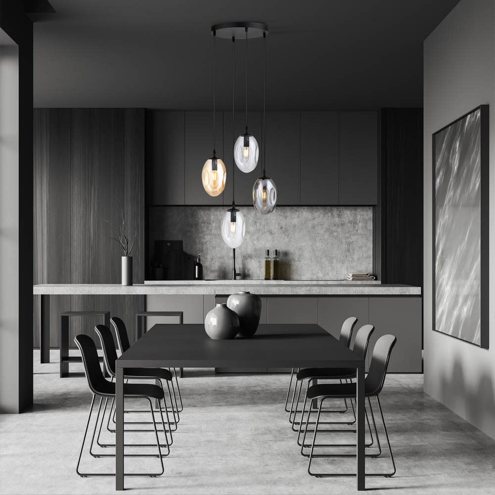 Suspension de style moderne avec 4 sphères multicolores — vue 3