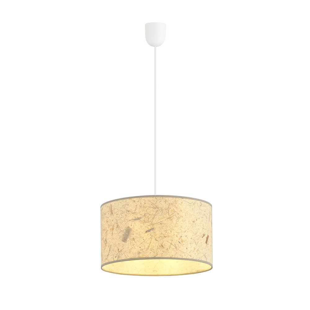 Suspension avec abat-jour cylindrique en tissu finition liège ø35cm — vue 4