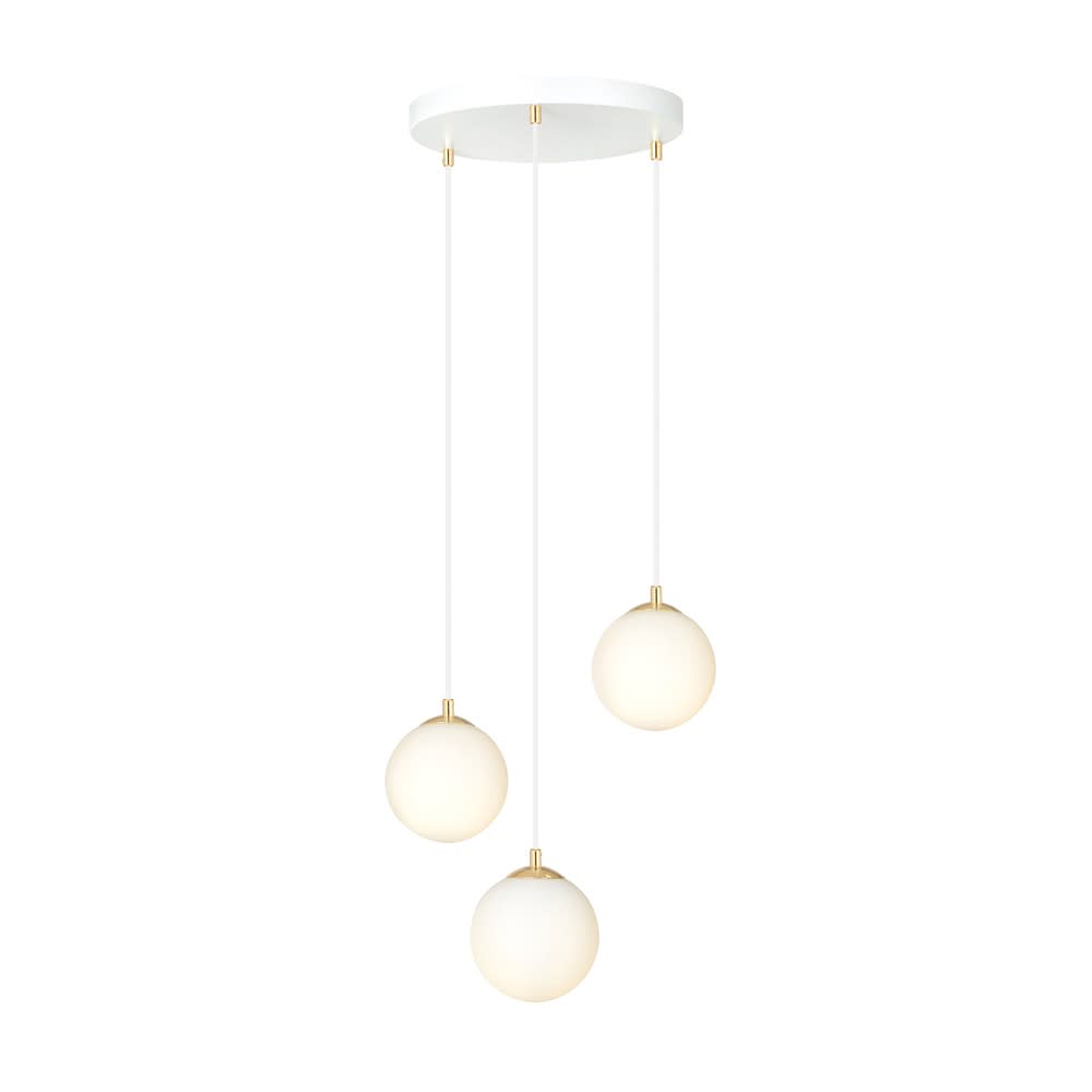 Suspension réglable blanche de style nordique avec 3 sphères — vue 4