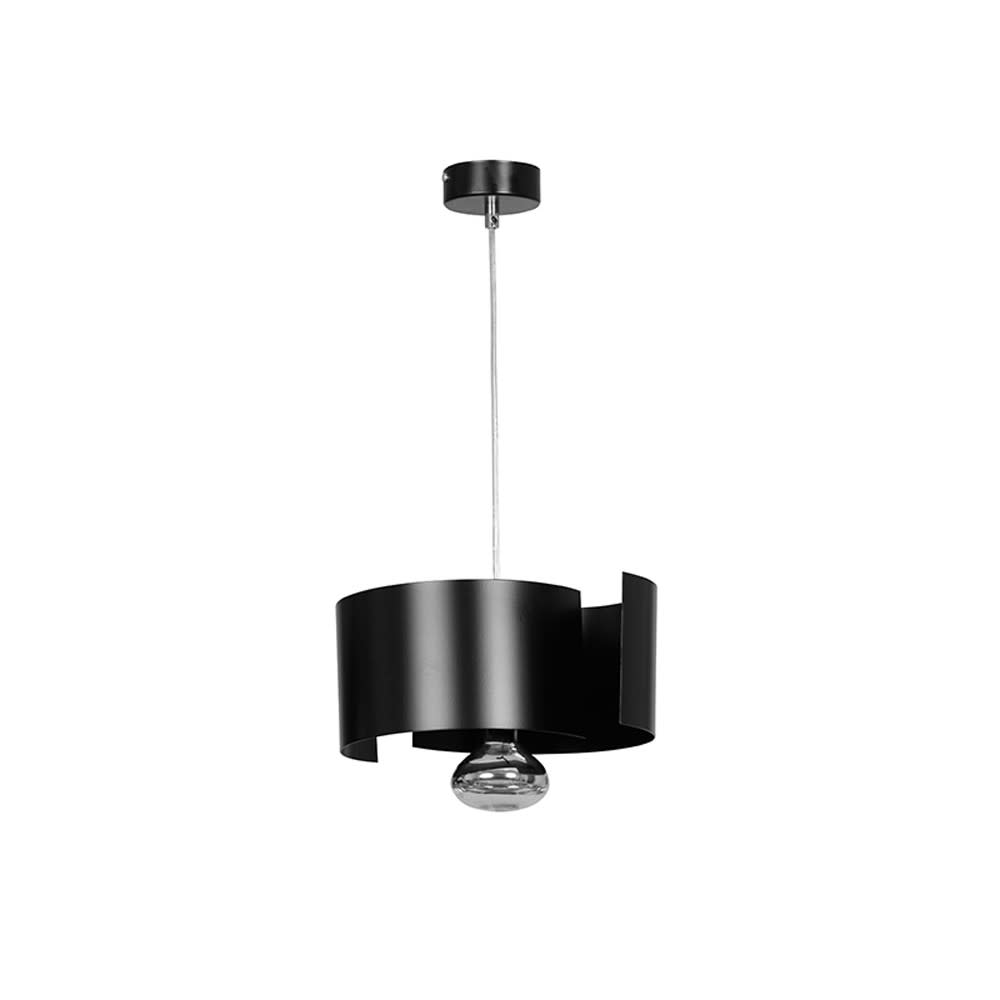 Suspension avec deux pièces incurvées noires Max.80cm