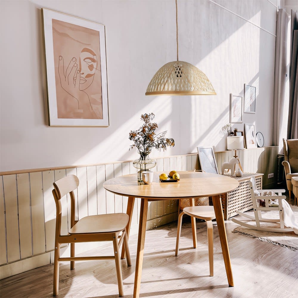 Abat-jour pour suspension en bambou naturel ø40cm — vue 3