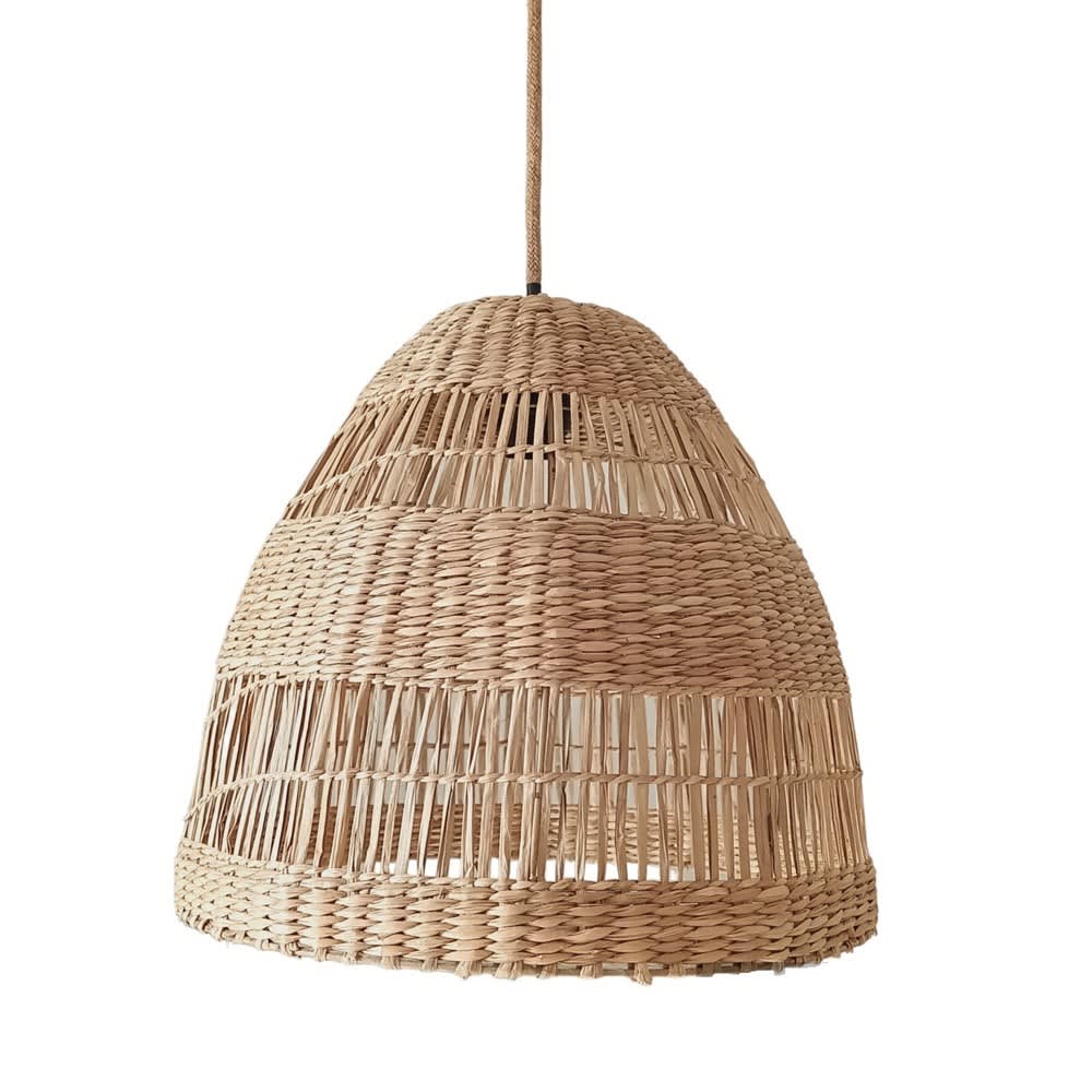 Wonderlamp Handgefertigter Seegras-Pendelleuchtenschirm ø33cm style landhaus Beige Naturfasern