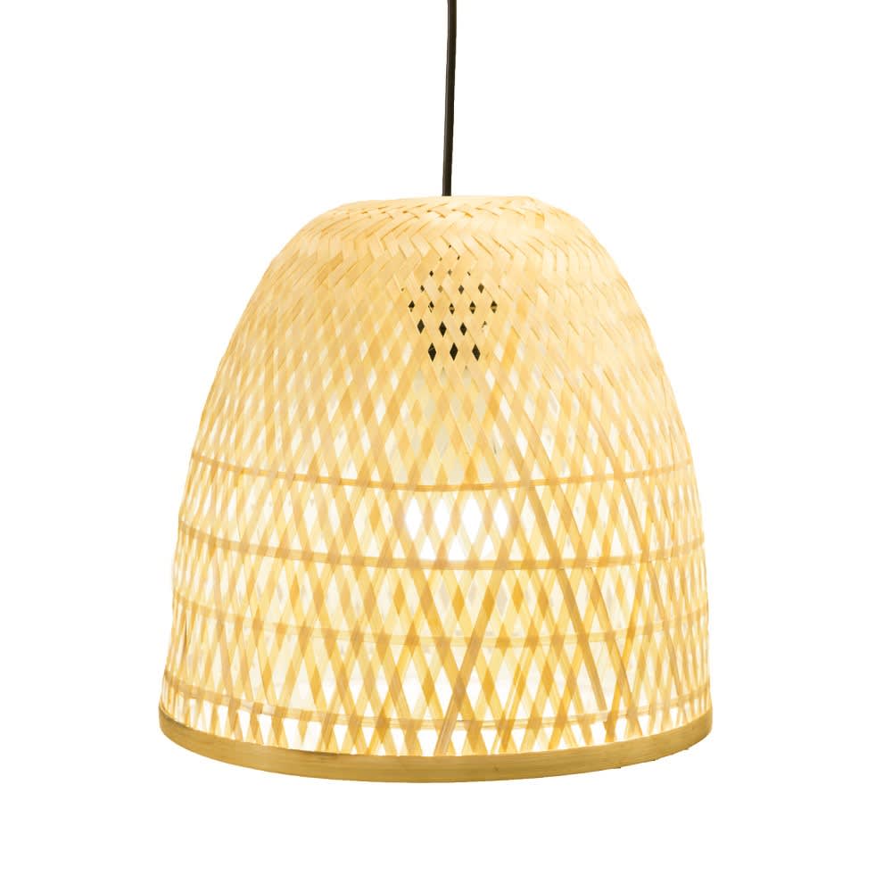 Abat-jour pour suspension en bambou naturel ø18cm