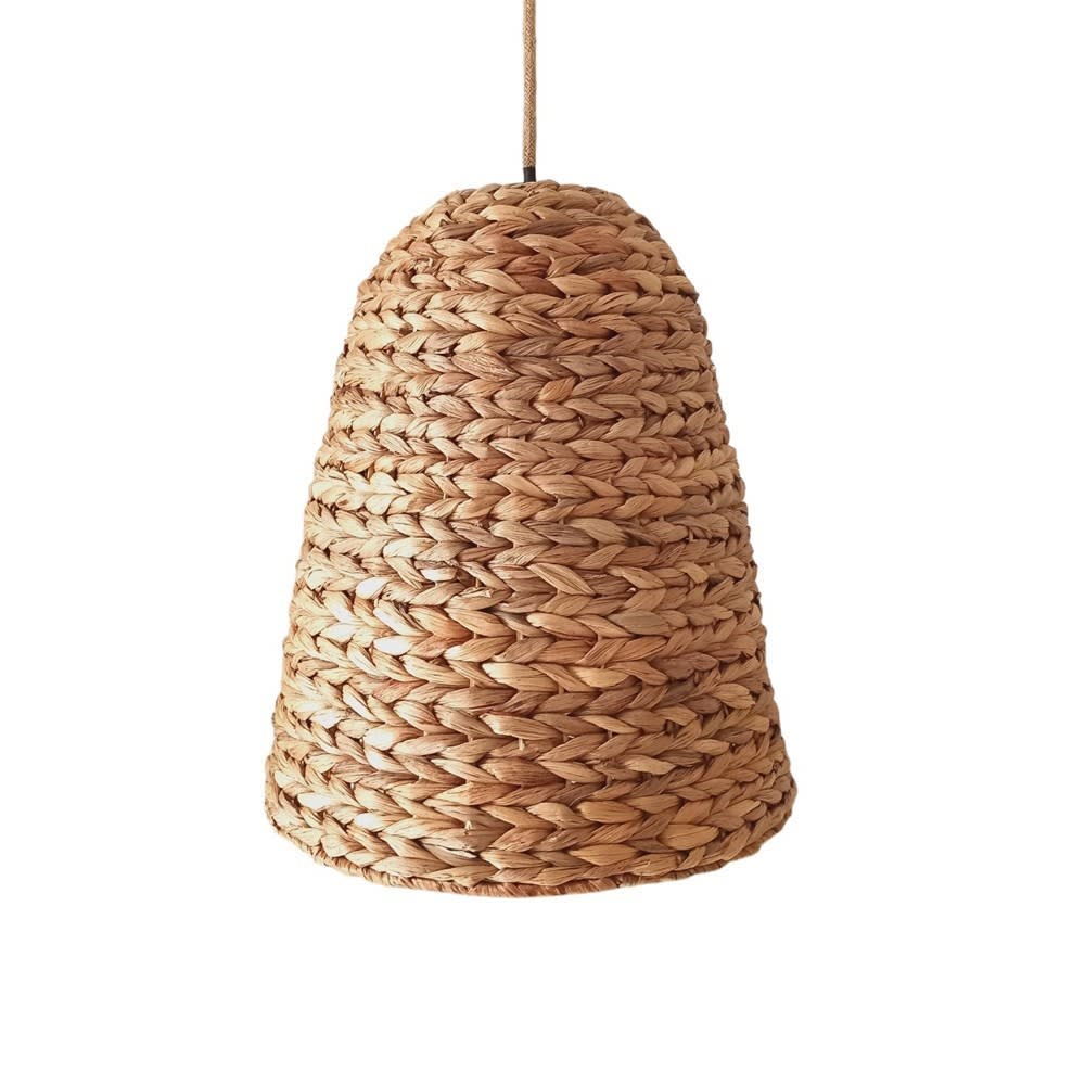 Wonderlamp Natürlicher Lampenschirm mit Seerose ø30cm style landhaus Braun Leinen