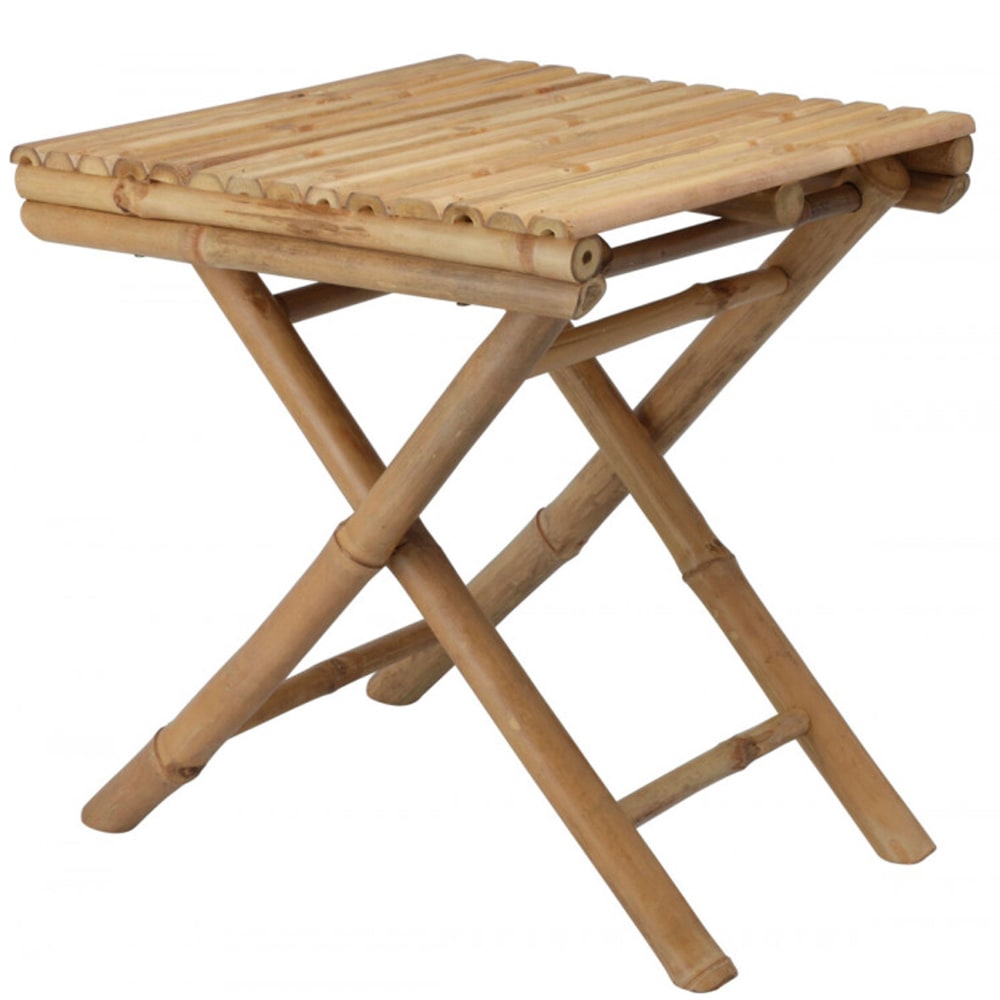 Table basse de jardin en bambou pliable 39x39x45cm