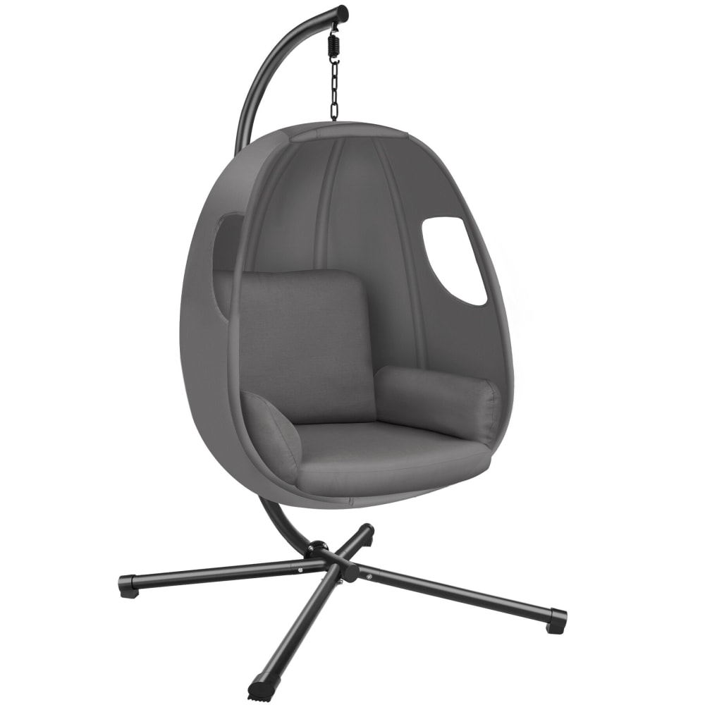 Fauteuil suspendu, acier époxy, intérieur extérieur, gris anthracite Fauteuil suspendu, acier époxy, intérieur extérieur, gris anthracite