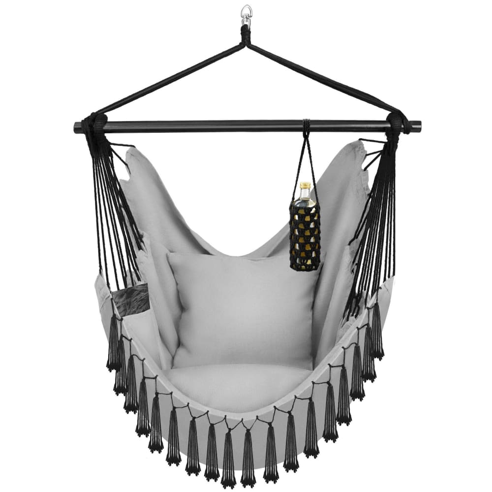 Fauteuil suspendu Coussins d'assise et de dossier extra épais gris