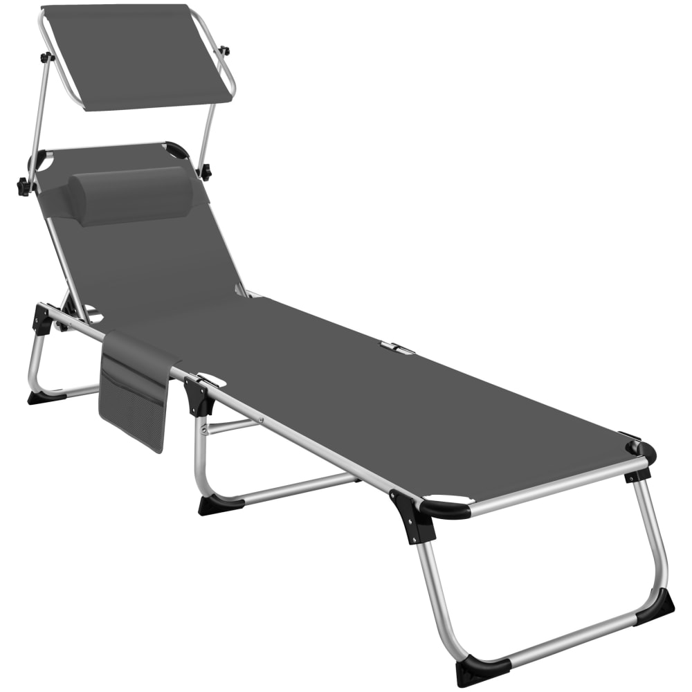 Bain de soleil pliable, avec oreiller