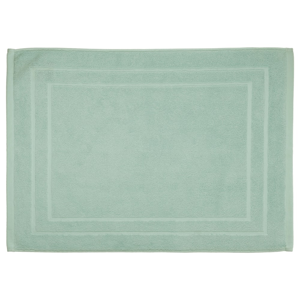 FIVE SIMPLY SMART Tapis de bain en coton. Couleur: vert céladon Matière: coton 70 GSM Dimensions: 50x70cm