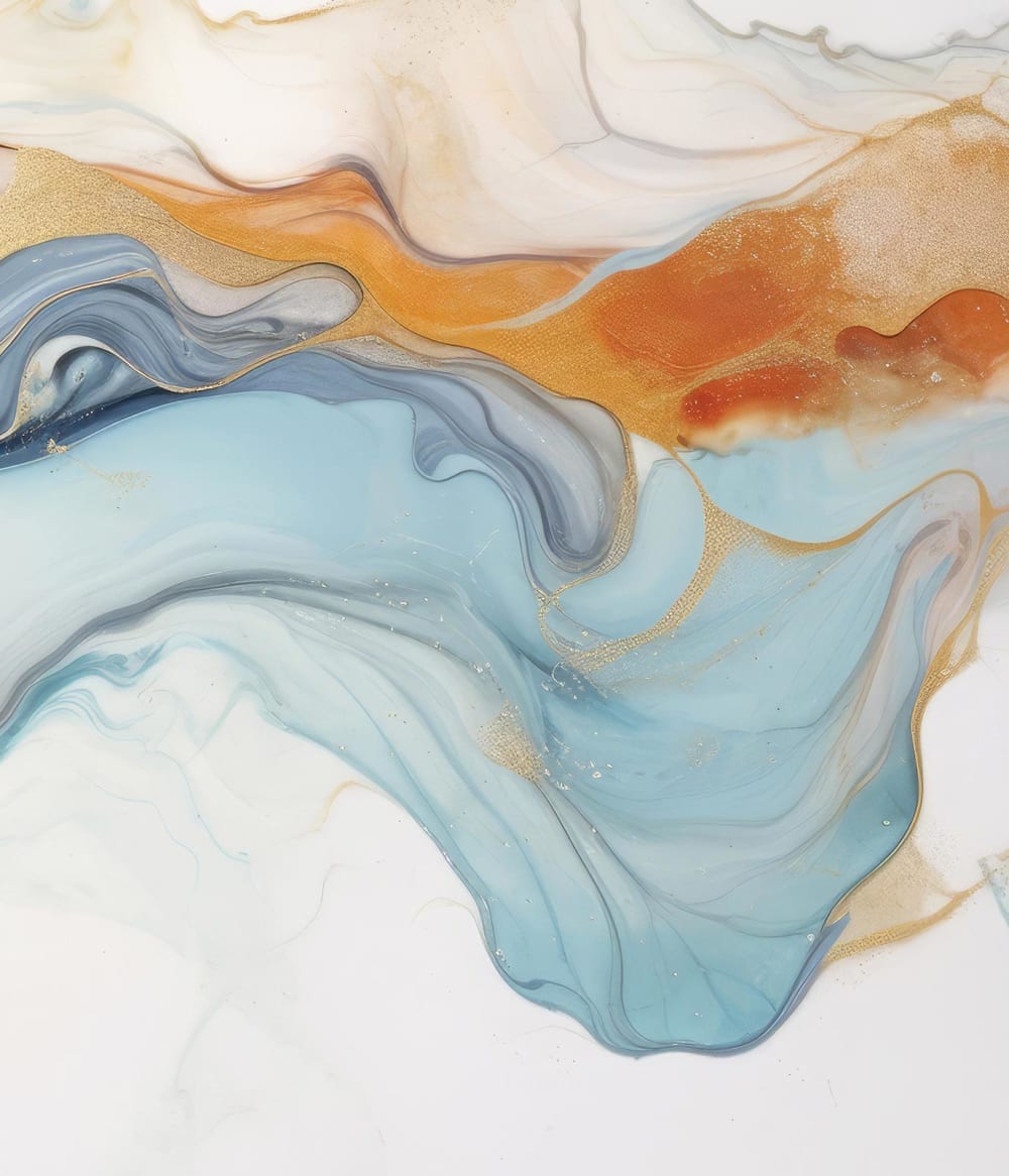 Fond de hotte décorative, bleu ethere multicolore 60x70  cm
