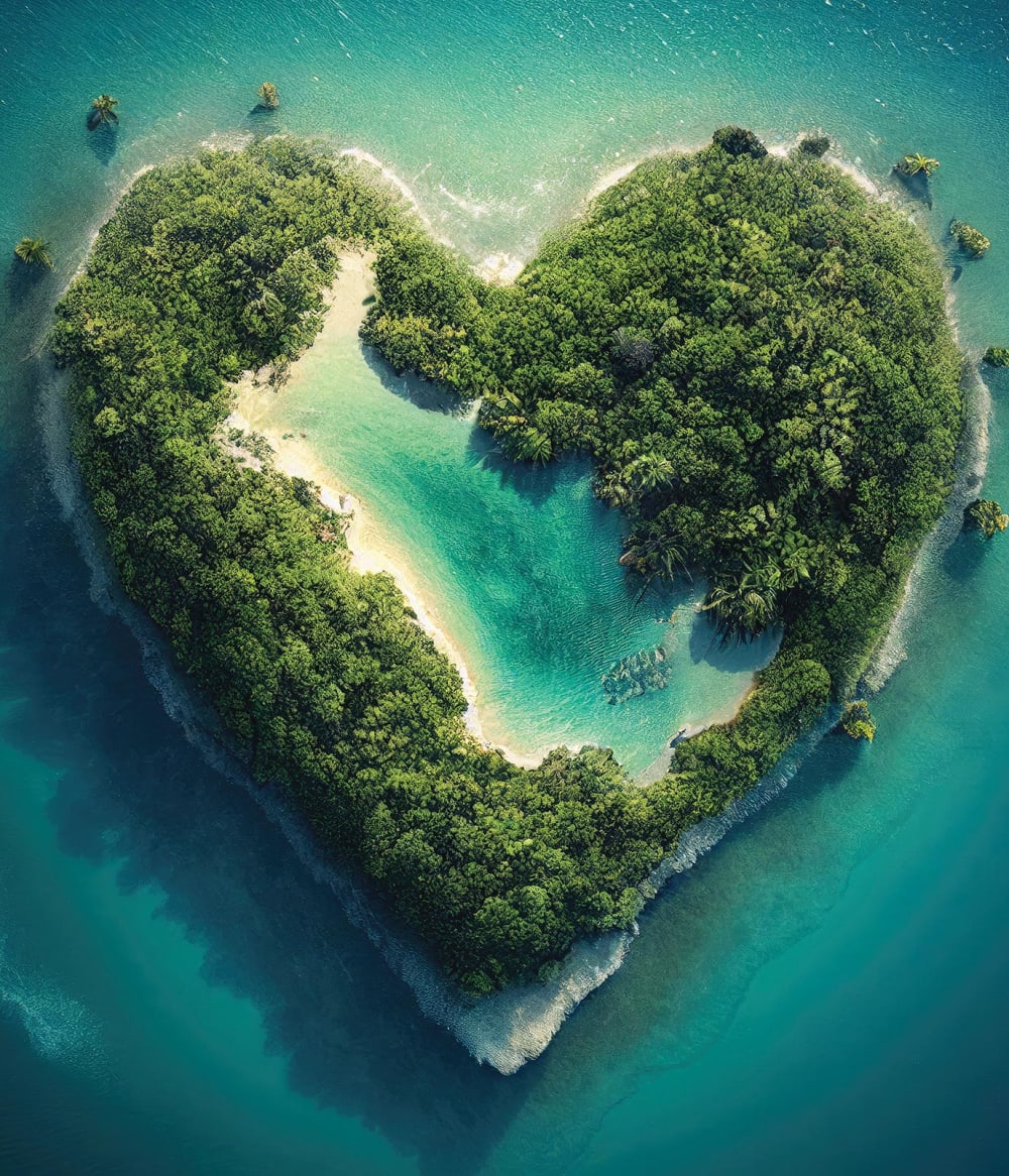 Fond de hotte décorative, cœur d ile bleu 60x70  cm - Maisons du Monde