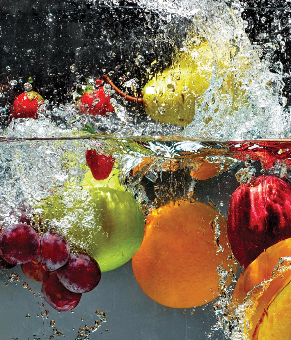 Fond de hotte décorative, fruits et cie multicolore 60x70  cm