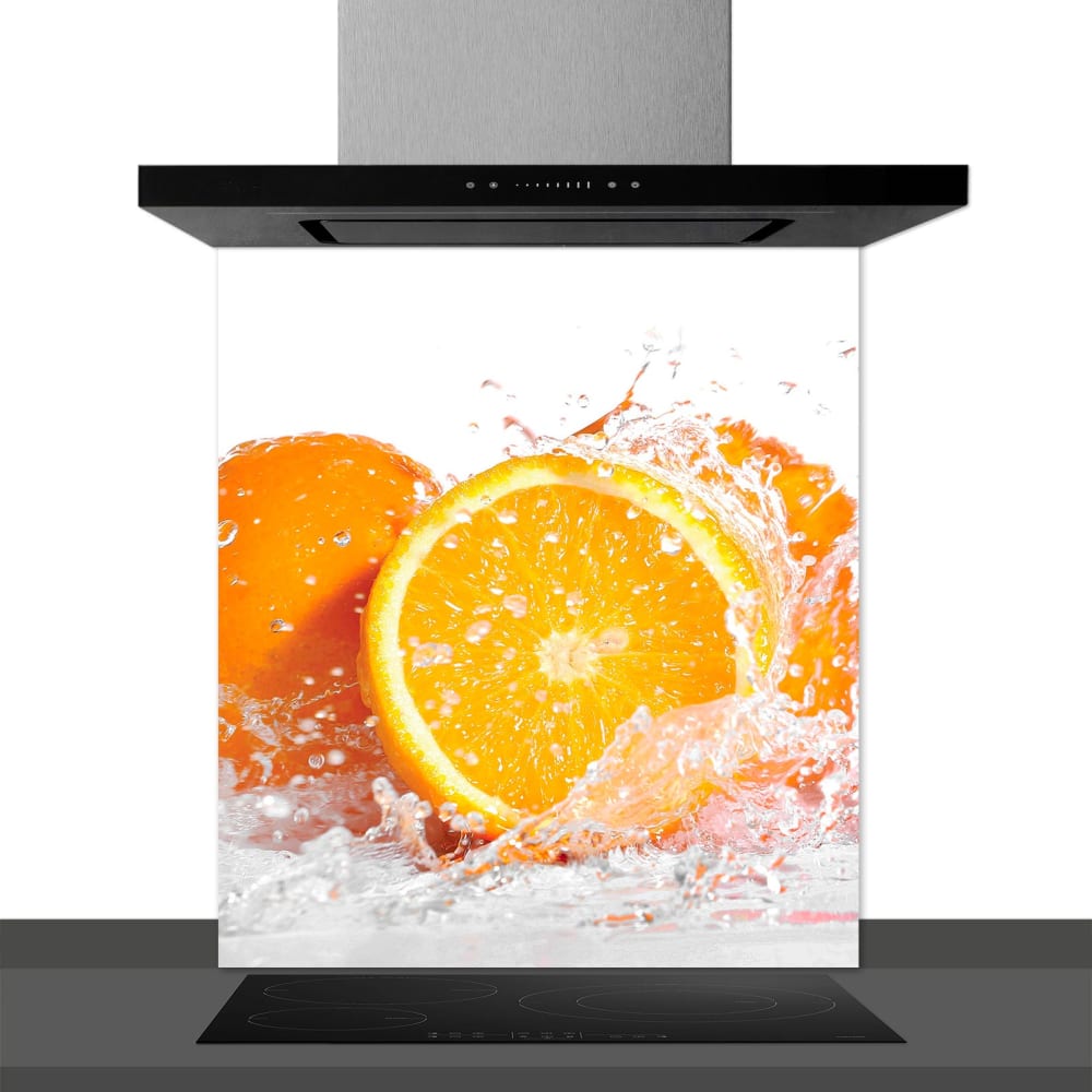 Hexoa Fond de hotte décorative, oranges et vitamine orange 60x70 60x70 cm style contemporain - Alu-dibond
