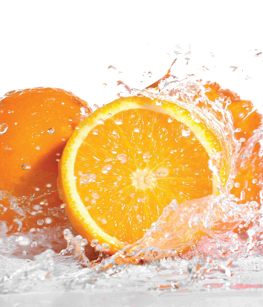 Fond de hotte décorative, oranges et vitamine orange 60x70  cm