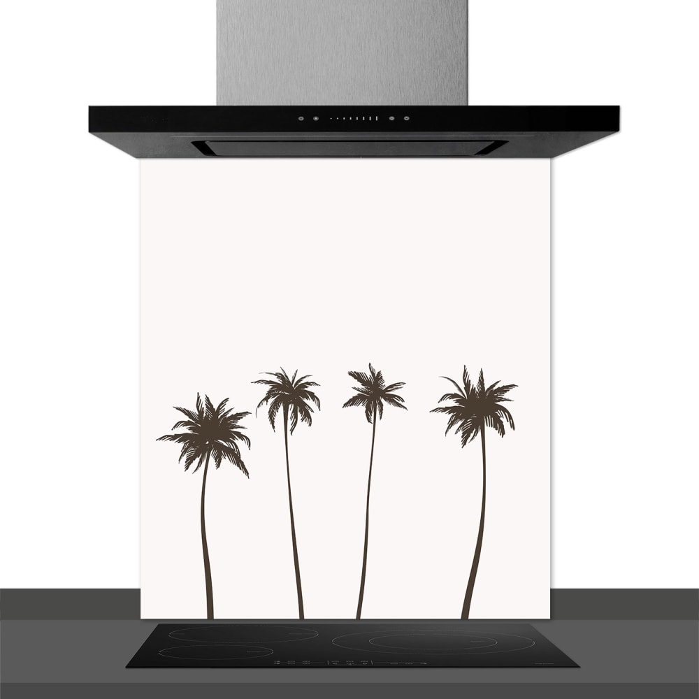 Fond de hotte décorative, california noir et blanc 60x70  cm