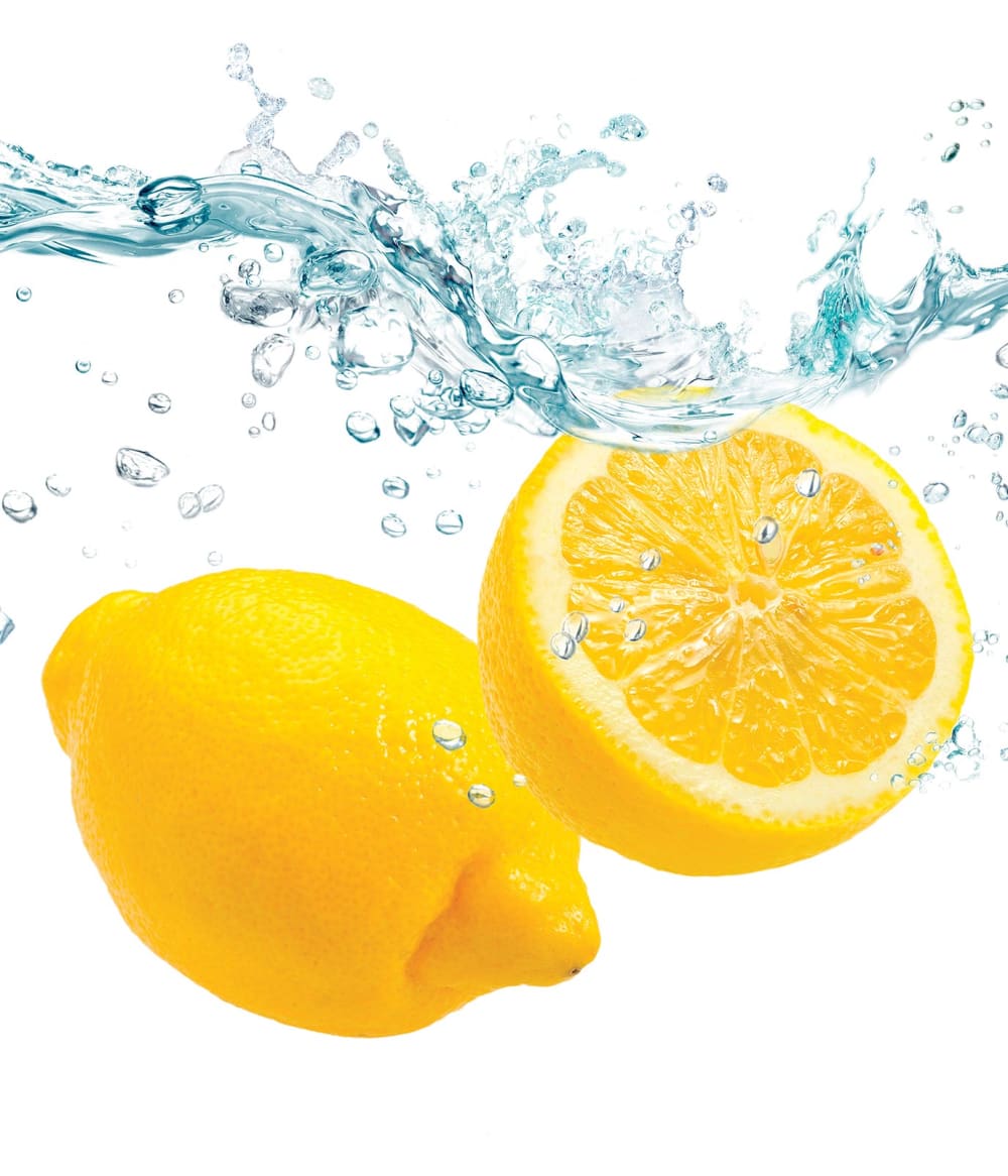 Fond de hotte décorative, citron jaune jaune 60x70  cm