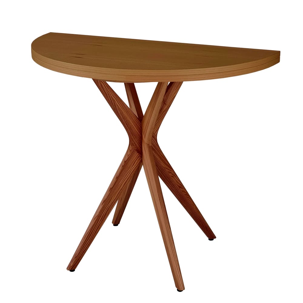 Ragaba Halbrunder Ausziehtisch, Massivesche, eschefurn. MDF, Eiche style modern Taupe Holz