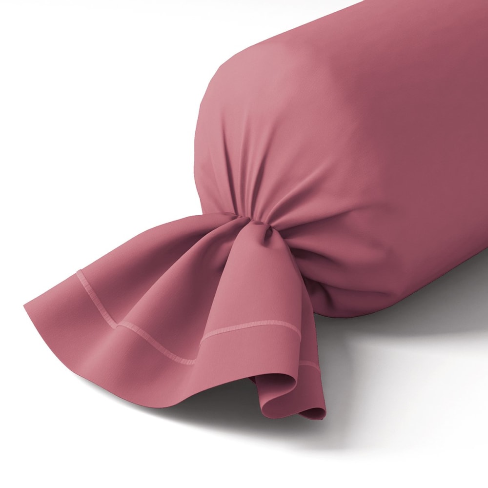 Taie de traversin coton rose des sables 43x210 cm