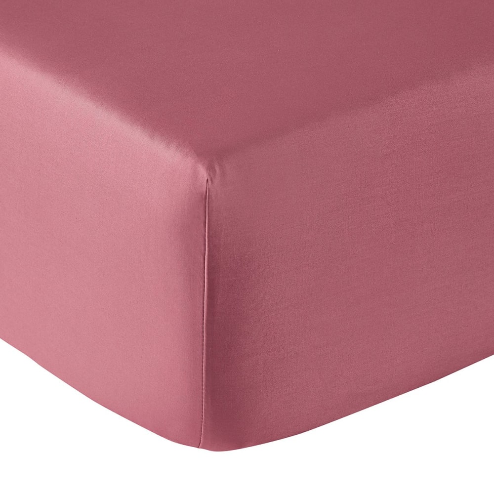 Drap housse coton rose des sables 90x200 cm