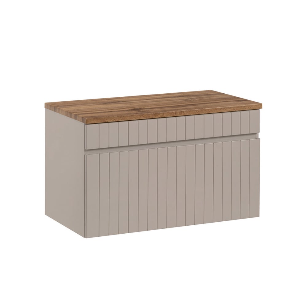 Petits meubles Waschtischunterschrank 80cm MDF Kaschmir Beige Spanplatte