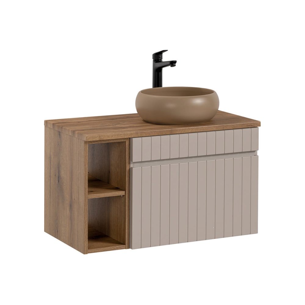 Meuble vasque stratifiés beige