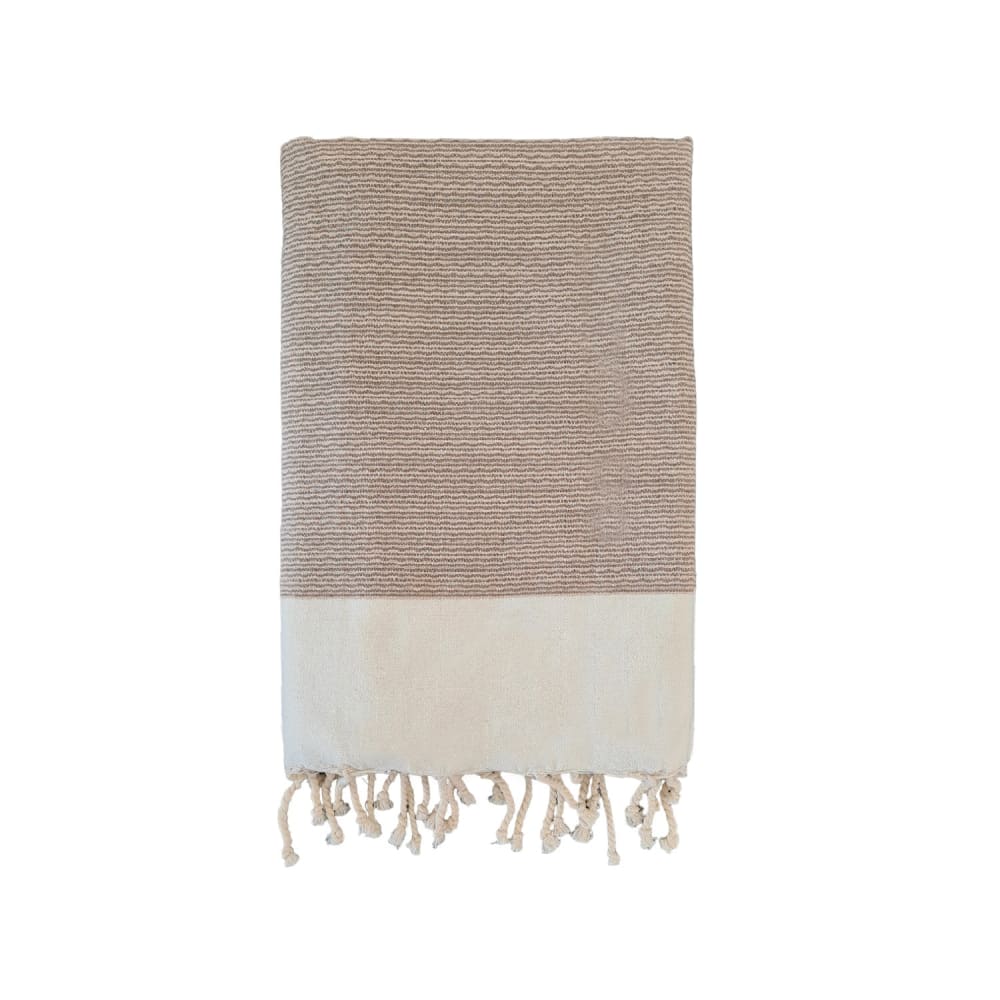 Fouta traditionnelle ''Athena'' 100x200cm 190g/m² taupe