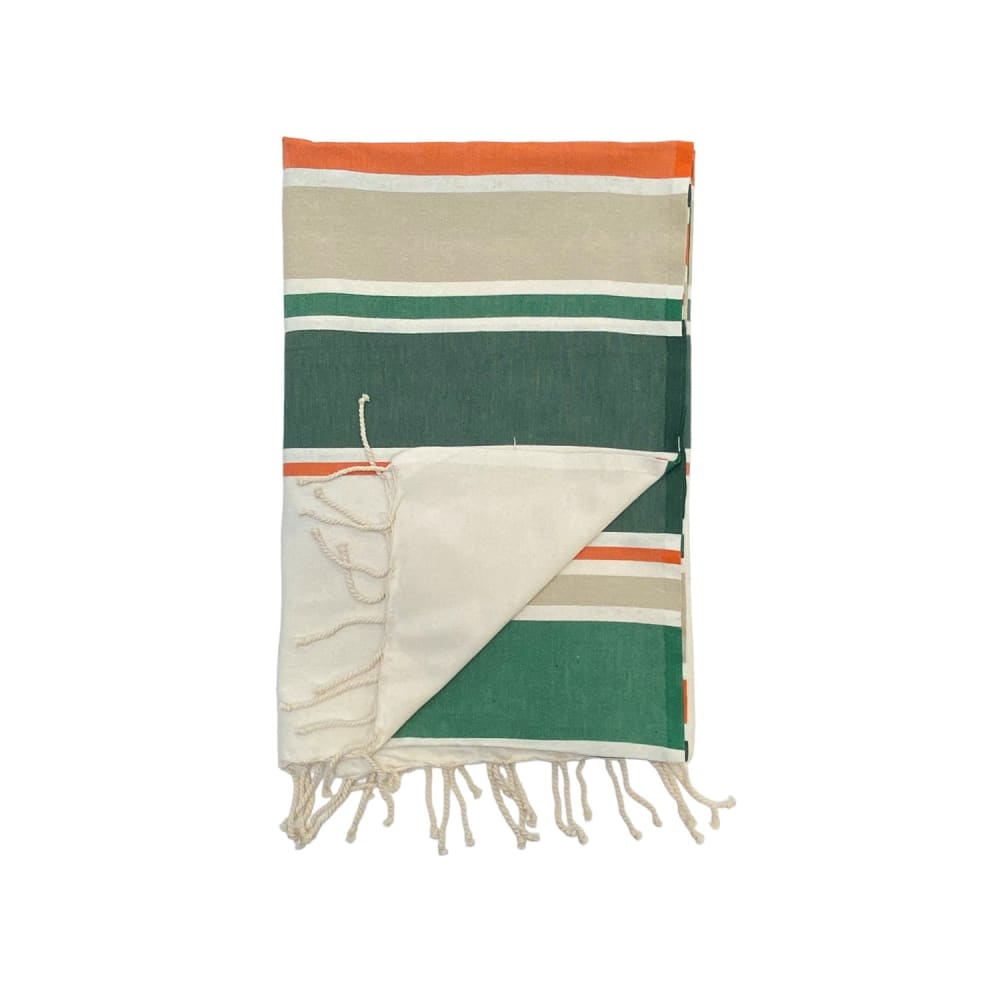 Fouta traditionnelle ''Hélios''  100x200cm 190g/m² vert