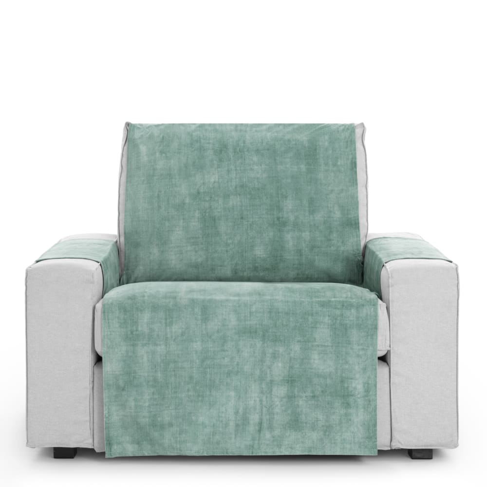 EYSA Housse de fauteuil 1 place pratique. Housse adaptable à tous les types de fauteuils. Tissu anti-tache. Couleur vert .