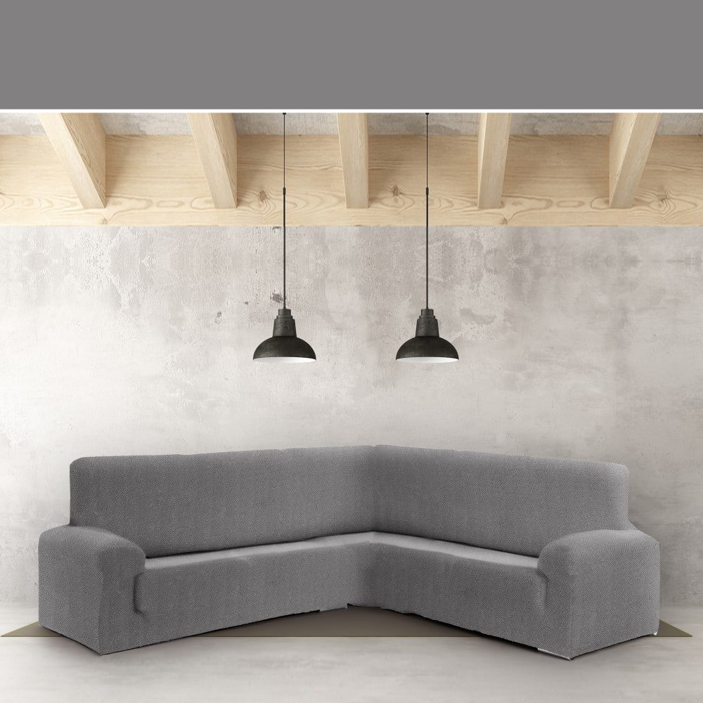 Housse de canapé coin 3+1 gris 350 * 450 cm — vue 4