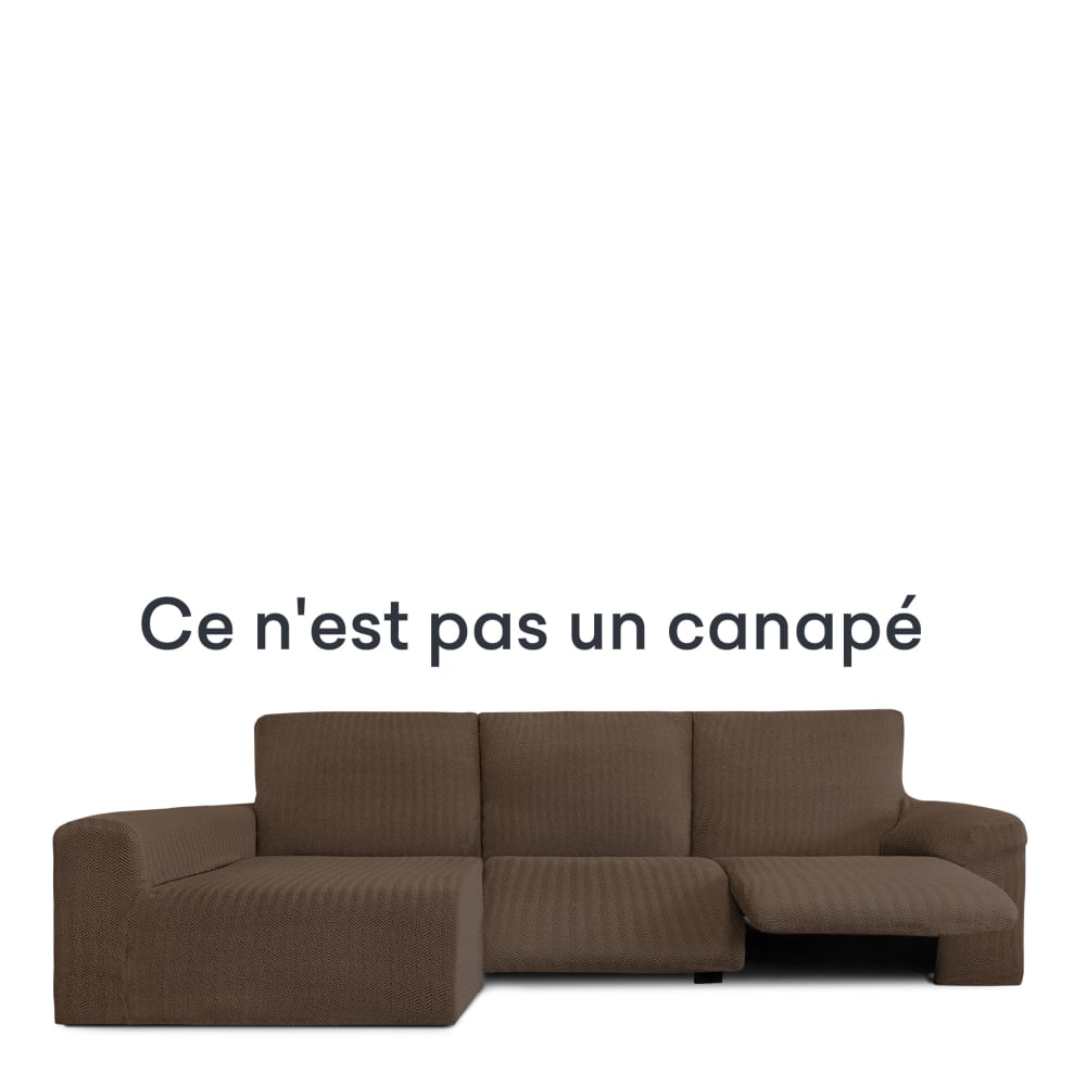 Housse de canapé relax - gauche marron