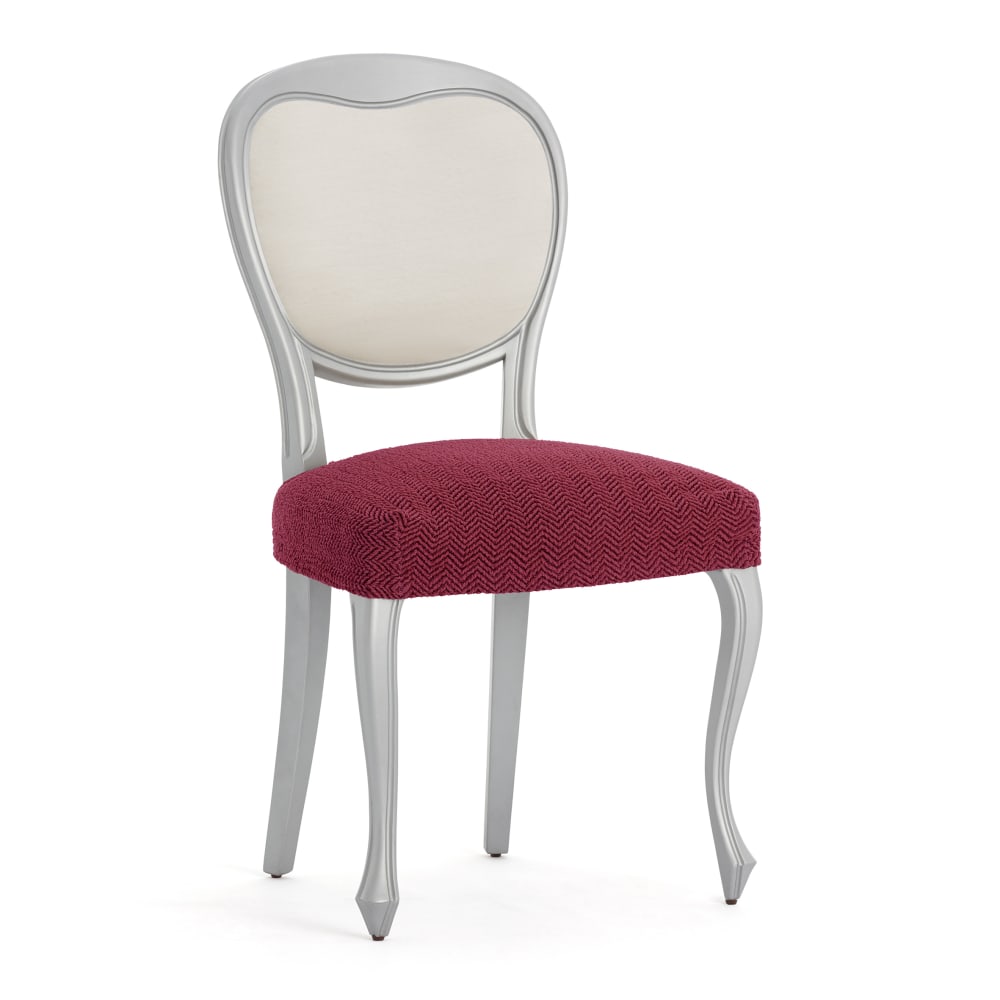 EYSA Housse de chaise Premium . Tissu multiélastique, pack de 2 housses. Couleur bordeaux.