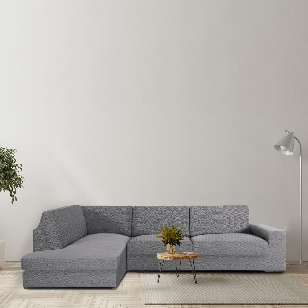 Housse de canapé coin en L gauche gris 350 * 500 cm — vue 4