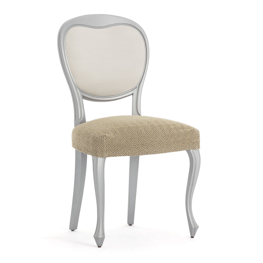 EYSA Housse de chaise Premium . Tissu multiélastique, pack de 2 housses. Couleur beige.