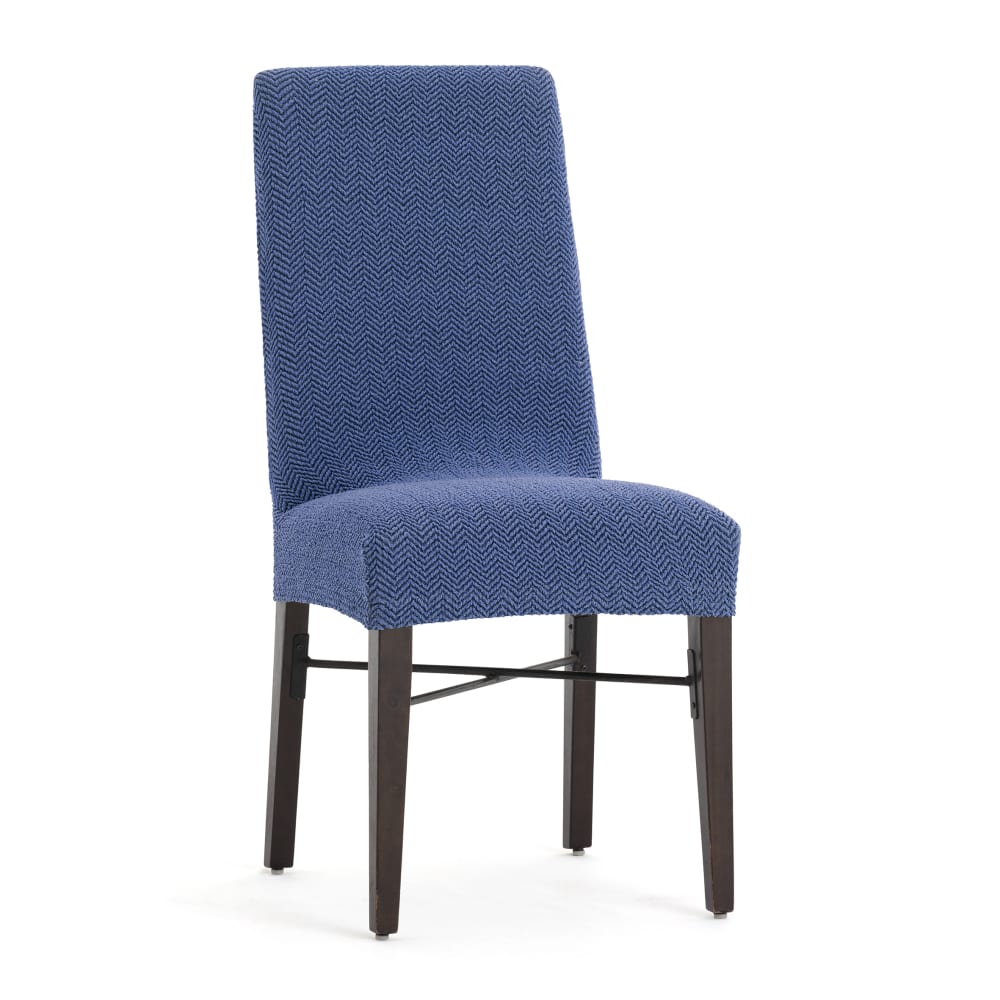 EYSA Housse de chaise avec dossier Premium . Tissu multiélastique, pack de 2 housses. Couleur bleu.
