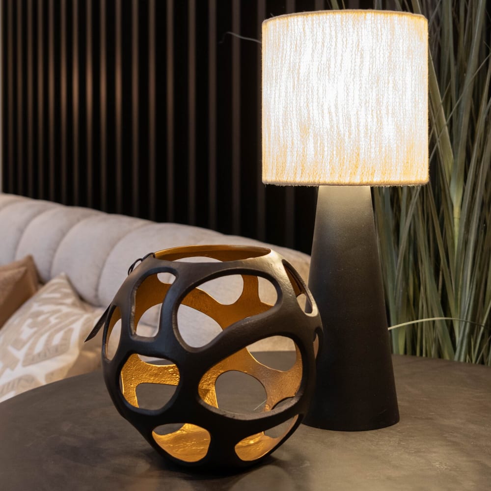 Lampe de table, noir et blanc, 50 cm — vue 4