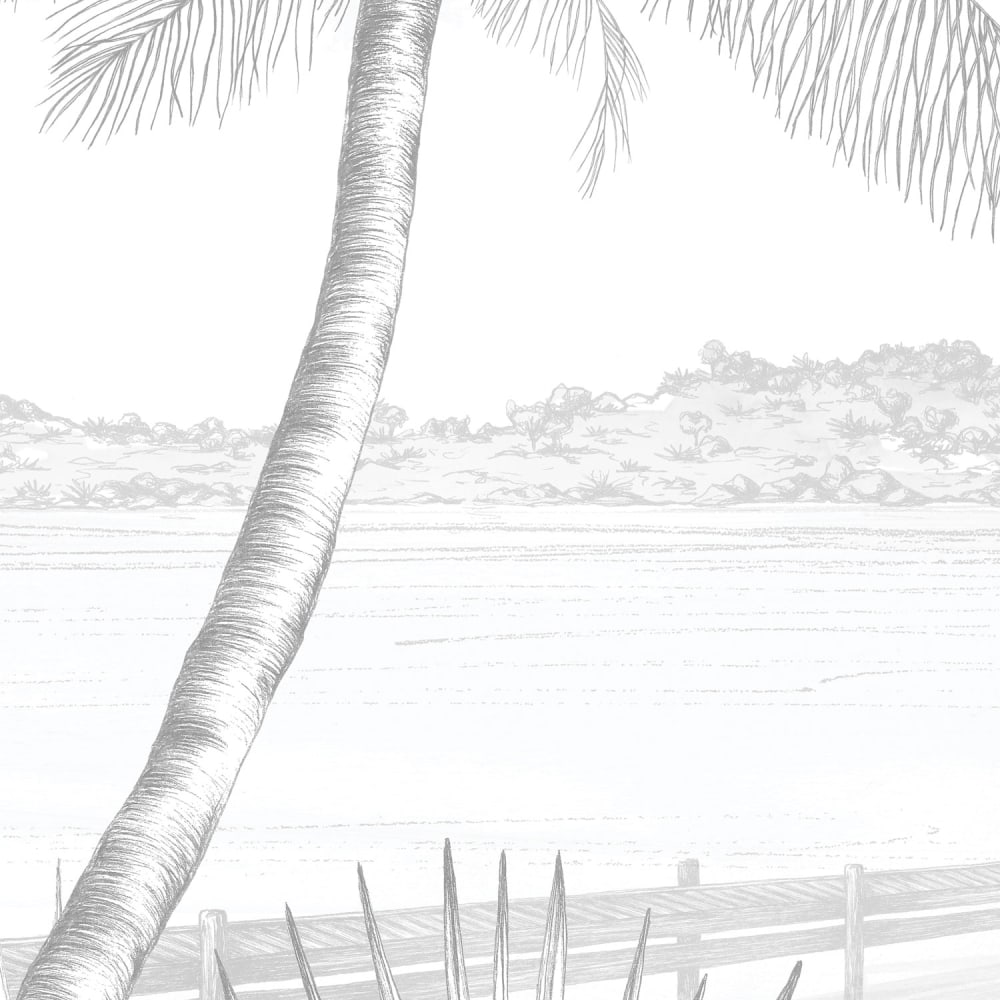 Papier peint echappée tropicale, gris 525 x 250cm — vue 4